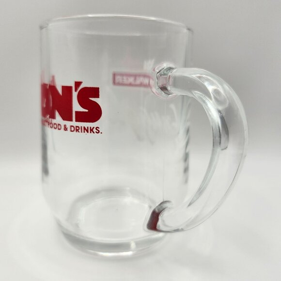 Vintage Hiram Walker Snuggler Lyons Restaurant Clear Glass Mug - Picture 5 of 9